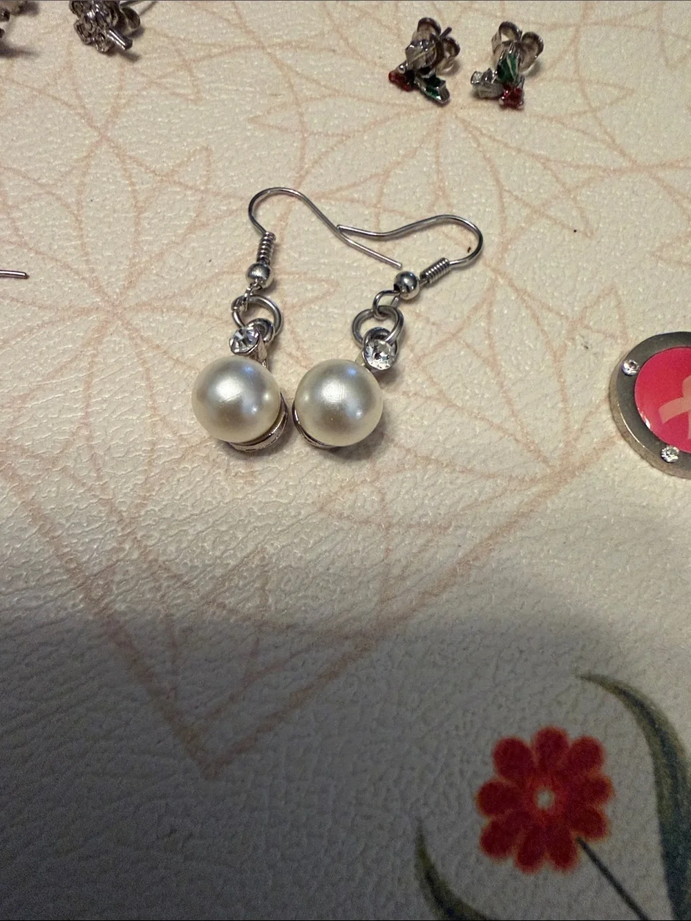 Jewelry lot 6/set earrings 2 bracelets and six charms